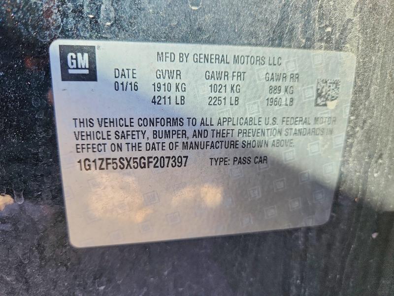 Aukcja sprzedaży 2016 Chevrolet Malibu, vin: 1G1ZF5SX5GF207397, numer aukcji: 69359186