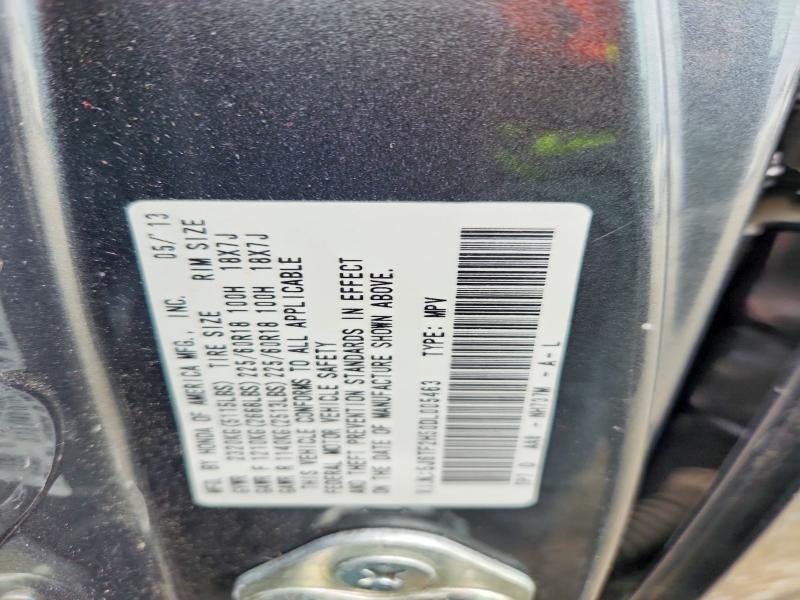 70672256 :رقم المزاد ، 5J6TF2H50DL005463 vin ، 2013 Honda Crosstour مزاد بيع