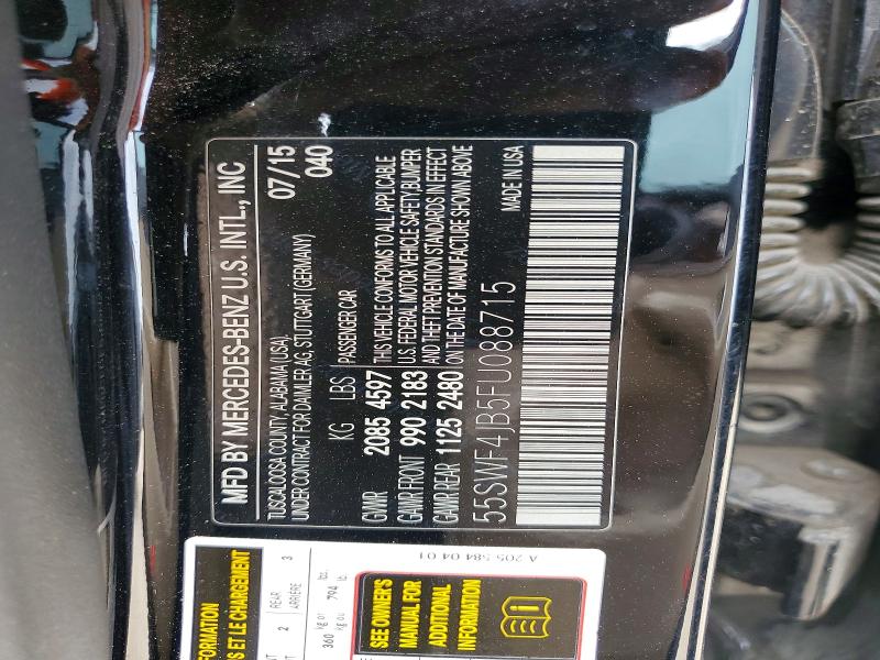 Продаж на аукціоні авто 2015 Mercedes-benz C, vin: 55SWF4JB5FU088715, номер лоту: 69447096