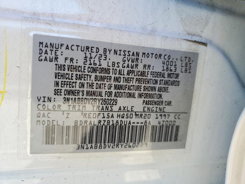 Aukcja sprzedaży 2024 Nissan Sentra, vin: 3N1AB8DV2RY260229, numer aukcji: 68412386