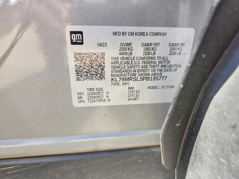 2023 Chevrolet Trailblazer მანქანა იყიდება აუქციონზე, vin: KL79MRSL5PB185777, აუქციონის ნომერი: 67741746