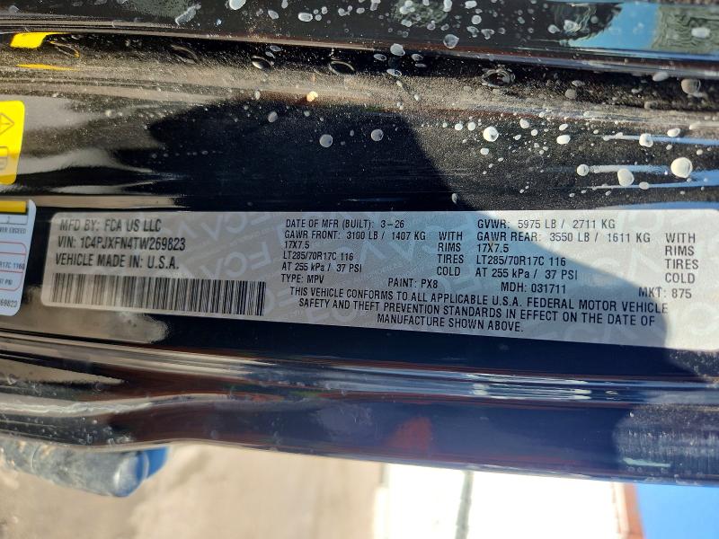 Продажа на аукционе авто 2026 Jeep Wrangler, vin: 1C4PJXFN4TW269823, номер лота: 68432866