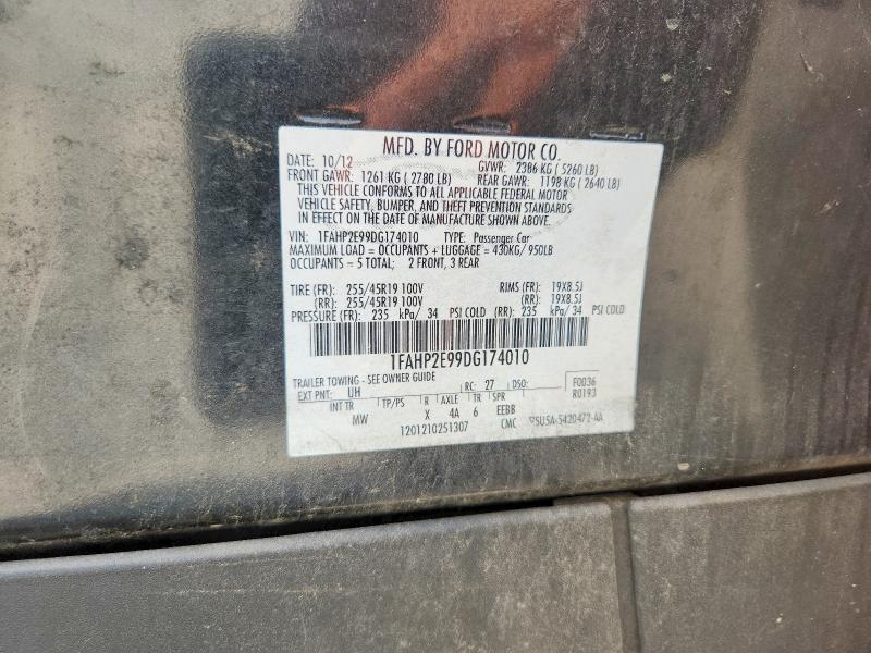 68939106 :رقم المزاد ، 1FAHP2E99DG174010 vin ، 2013 Ford Taurus مزاد بيع