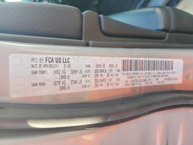 Aukcja sprzedaży 2018 Jeep Grand Cherokee, vin: 1C4RJFBG5JC318486, numer aukcji: 68005246