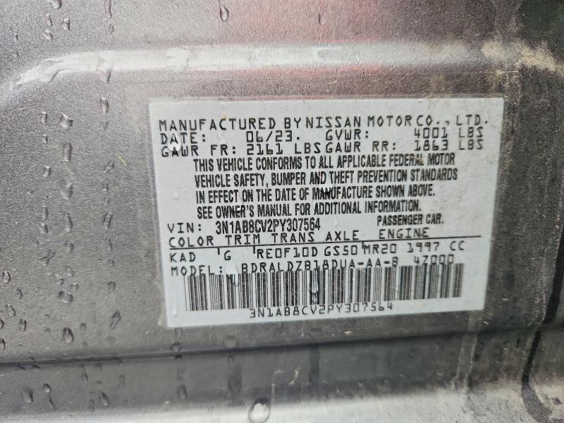 69581586 :رقم المزاد ، 3N1AB8CV2PY307564 vin ، 2023 Nissan Sentra مزاد بيع