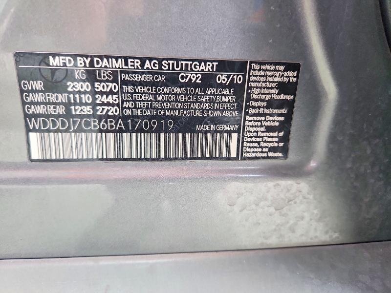 Продаж на аукціоні авто 2011 Mercedes-benz Cls, vin: WDDDJ7CB6BA170919, номер лоту: 67264796