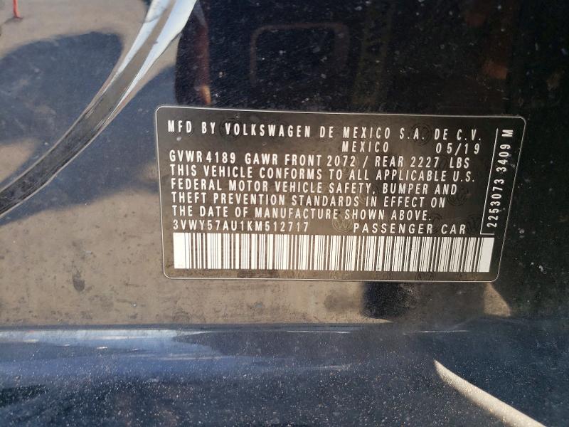 Aukcja sprzedaży 2019 Volkswagen Golf Sportwagen, vin: 3VWY57AU1KM512717, numer aukcji: 69097546
