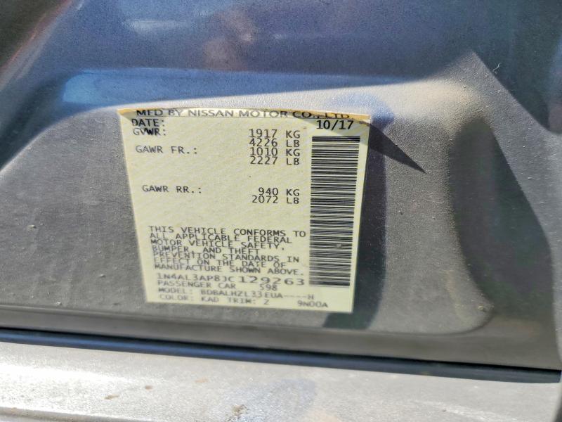 69360246 :رقم المزاد ، 1N4AL3AP8JC129263 vin ، 2018 Nissan Altima مزاد بيع