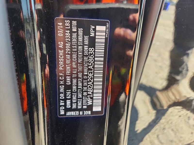 2014 Porsche Cayenne მანქანა იყიდება აუქციონზე, vin: WP1AB2A29ELA58638, აუქციონის ნომერი: 67467186