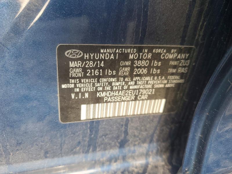 Продаж на аукціоні авто 2014 Hyundai Elantra, vin: KMHDH4AE2EU179021, номер лоту: 69355596