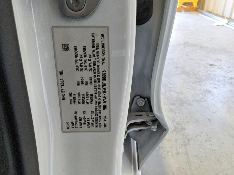 Aukcja sprzedaży 2022 Tesla Model 3, vin: 5YJ3E1EA7NF188076, numer aukcji: 71104916