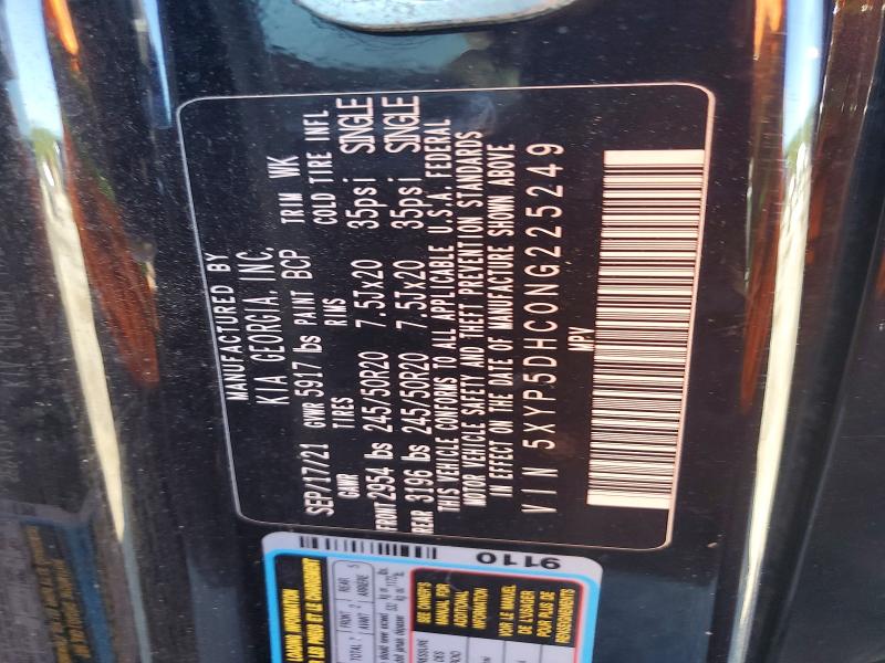 Aukcja sprzedaży 2022 Kia Telluride, vin: 5XYP5DHC0NG225249, numer aukcji: 68830876