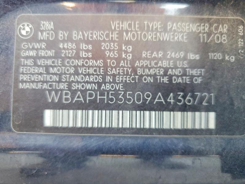 Aukcja sprzedaży 2009 Bmw 328, vin: WBAPH53509A436721, numer aukcji: 71034086