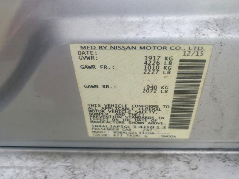 Aukcja sprzedaży 2016 Nissan Altima, vin: 1N4AL3AP5GC140813, numer aukcji: 66976096