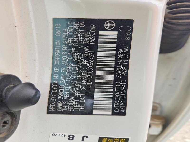 Aukcja sprzedaży 2013 Toyota Prius, vin: JTDKN3DU5D5664571, numer aukcji: 68943596