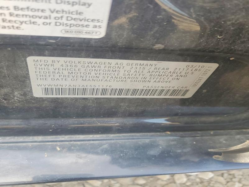 Продажа на аукционе авто 2010 Volkswagen Cc, vin: WVWMN7AN3AE551176, номер лота: 67960956