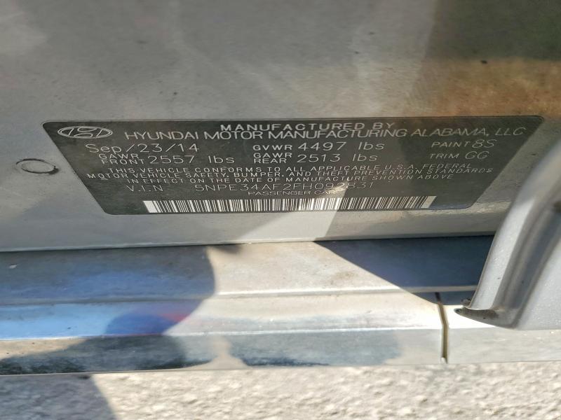 67508346 :رقم المزاد ، 5NPE34AF2FH092831 vin ، 2015 Hyundai Sonata مزاد بيع