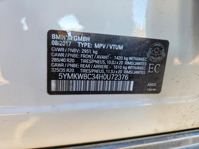 Продажа на аукционе авто 2017 Bmw X6, vin: 5YMKW8C34H0U72376, номер лота: 69360046