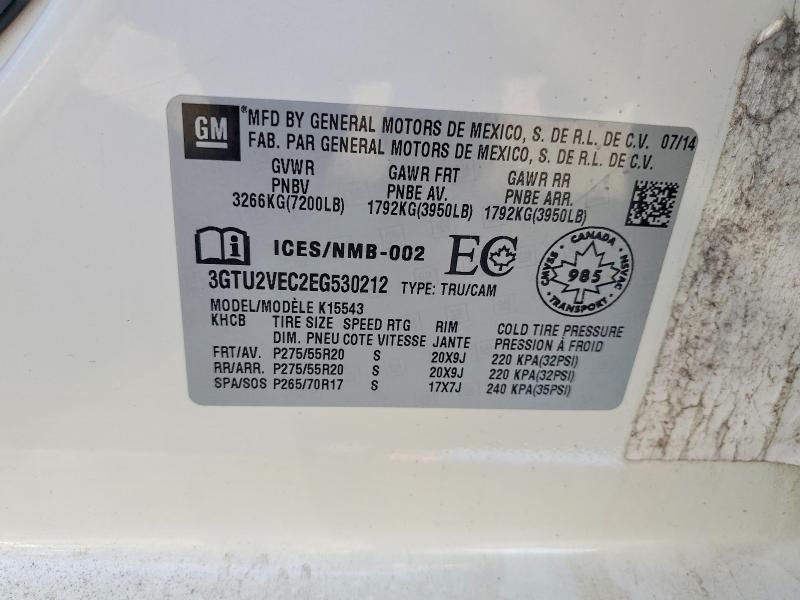 Aukcja sprzedaży 2014 Gmc Sierra, vin: 3GTU2VEC2EG530212, numer aukcji: 67731996