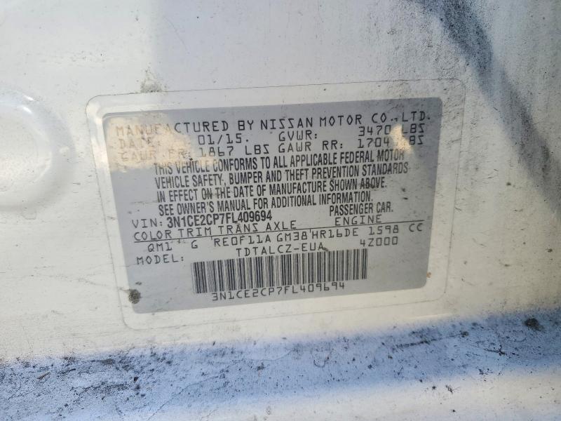 Продаж на аукціоні авто 2015 Nissan Versa Note, vin: 3N1CE2CP7FL409694, номер лоту: 70858426