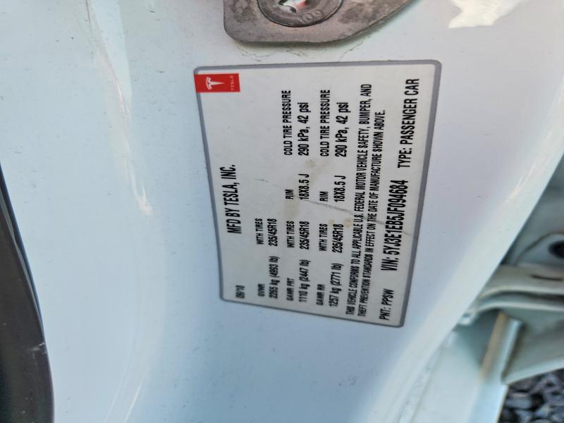 Продажа на аукционе авто 2018 Tesla Model 3, vin: 5YJ3E1EB5JF094684, номер лота: 67847626