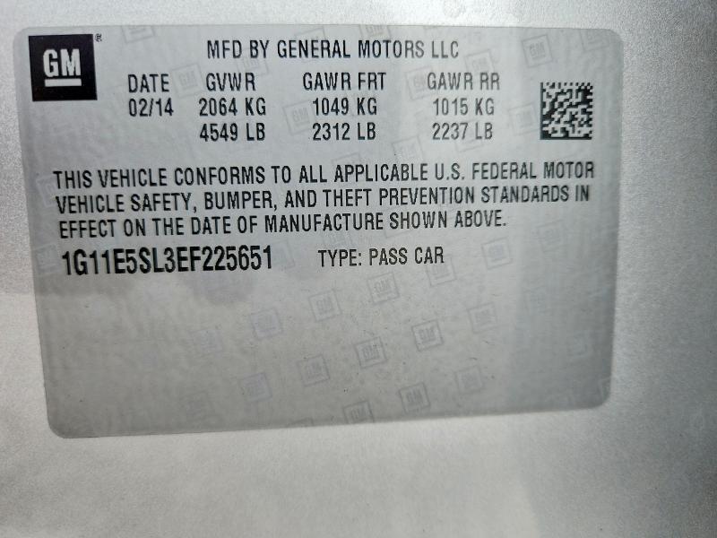 Aukcja sprzedaży 2014 Chevrolet Malibu, vin: 1G11E5SL3EF225651, numer aukcji: 69856566