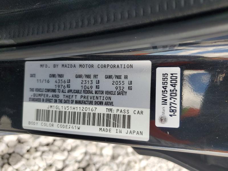 Aukcja sprzedaży 2017 Mazda 6, vin: JM1GL1V51H1120167, numer aukcji: 68196086