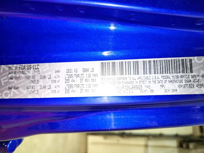 Aukcja sprzedaży 2019 Jeep Wrangler Unlimited, vin: 1C4HJXFG2KW665625, numer aukcji: 68493486