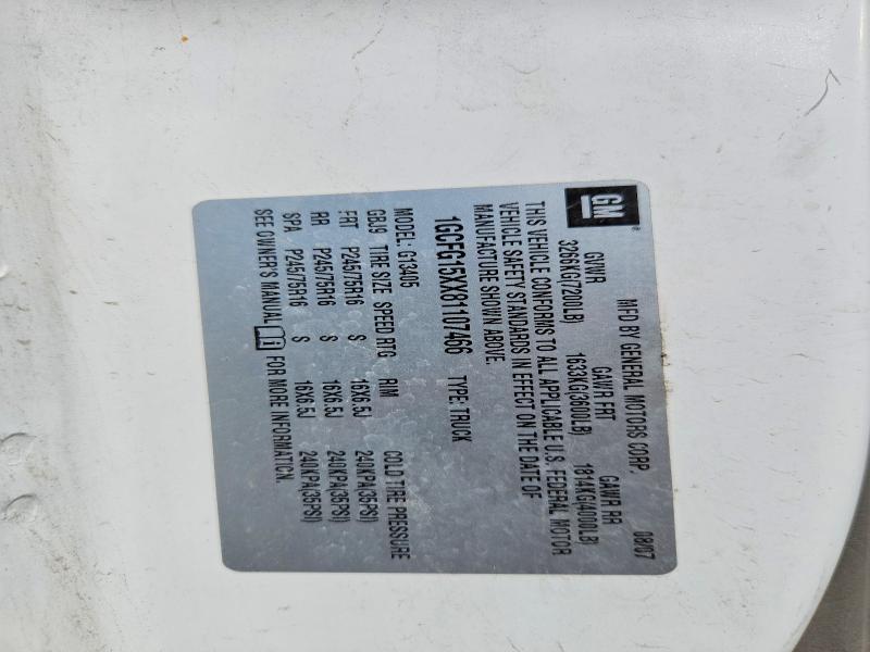 Продажа на аукционе авто 2008 Chevrolet Express G1500, vin: 1GCFG15XX81107466, номер лота: 68431396