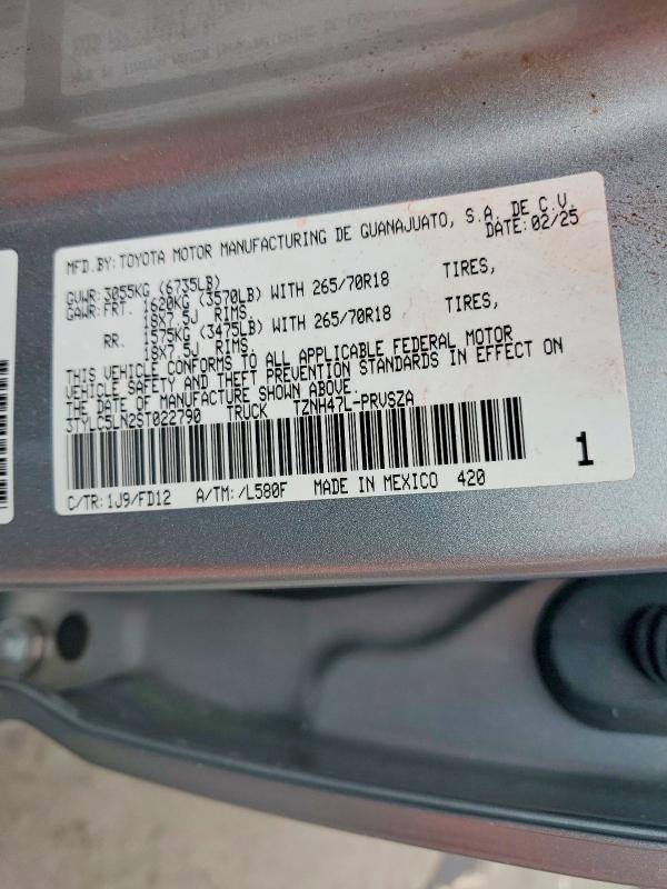 Продажа на аукционе авто 2025 Toyota Tacoma, vin: 3TYLC5LN2ST022790, номер лота: 69534716
