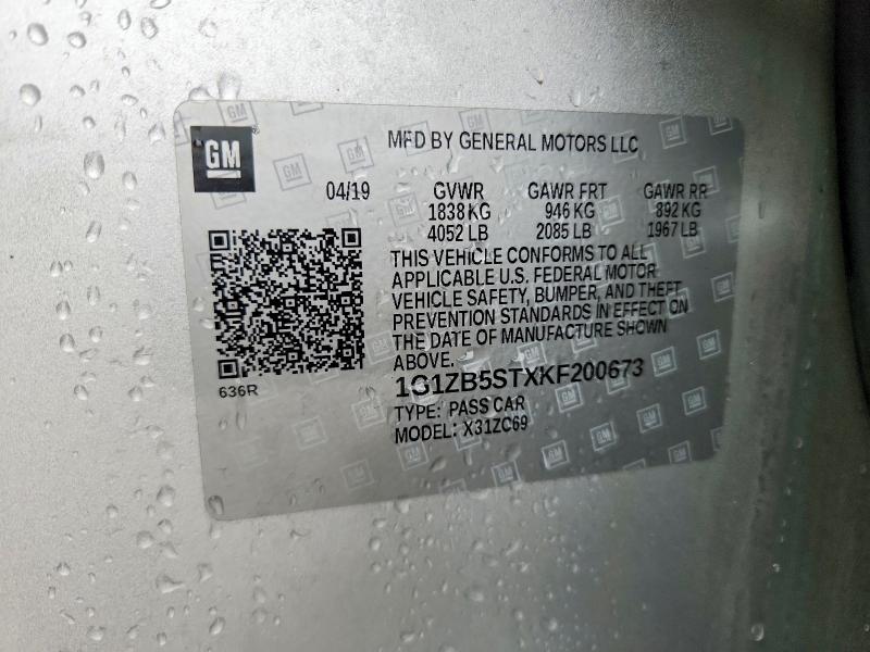 Aukcja sprzedaży 2019 Chevrolet Malibu, vin: 1G1ZB5STXKF200673, numer aukcji: 67817186