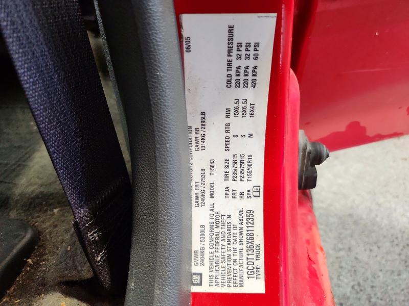 Продаж на аукціоні авто 2006 Chevrolet Colorado, vin: 1GCDT136X68112359, номер лоту: 68637766