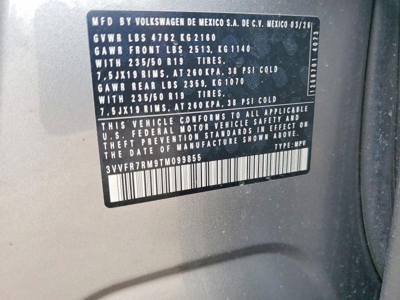 Продажа на аукционе авто 2026 Volkswagen Tiguan, vin: 3VVFR7RM9TM099855, номер лота: 67725966