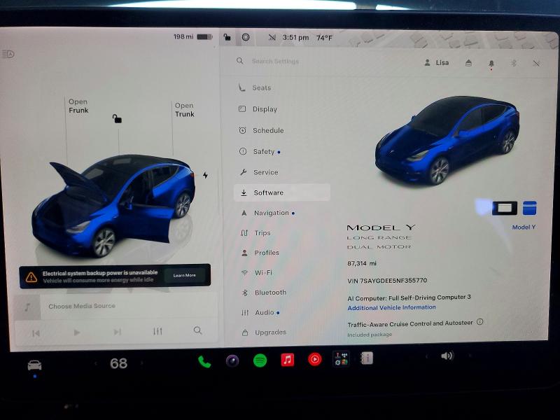 Продажа на аукционе авто 2022 Tesla Model Y, vin: 7SAYGDEE5NF355770, номер лота: 68072266