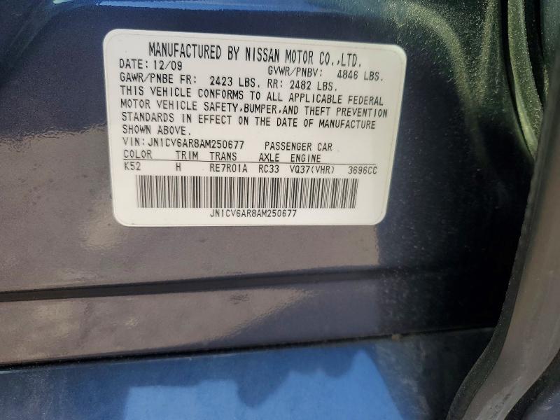 Aukcja sprzedaży 2010 Infiniti G37 Sedan, vin: JN1CV6AR8AM250677, numer aukcji: 67992346