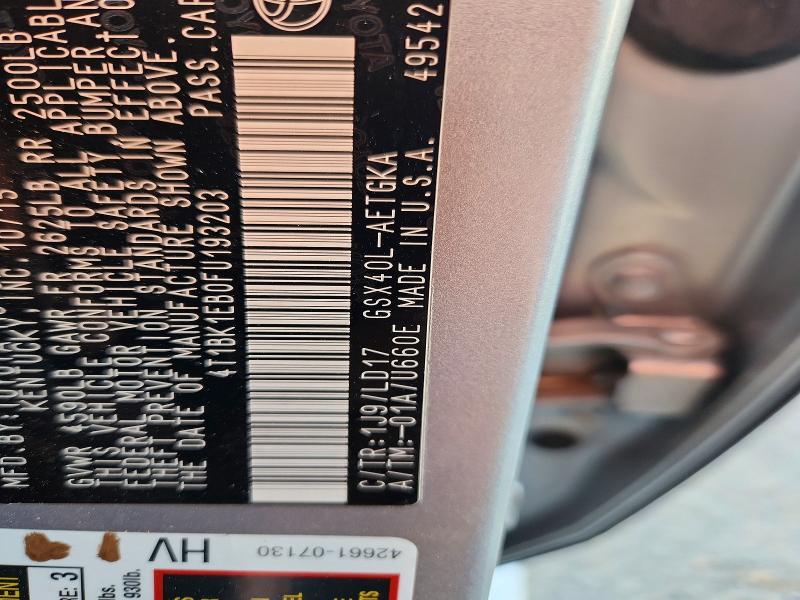 69070476 :رقم المزاد ، 4T1BK1EB0FU193203 vin ، 2015 Toyota Avalon مزاد بيع