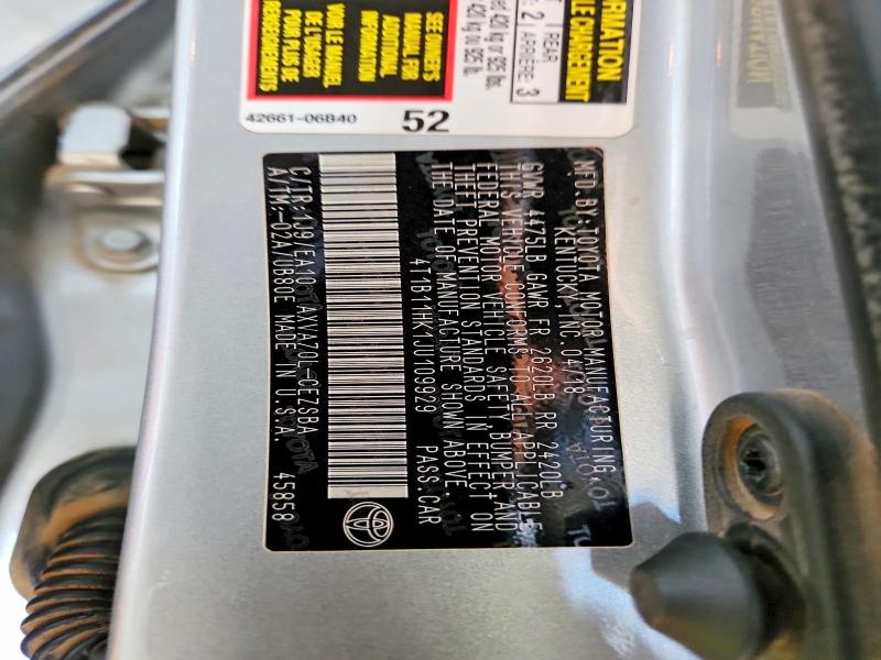 Aukcja sprzedaży 2018 Toyota Camry, vin: 4T1B11HK1JU109929, numer aukcji: 68672716