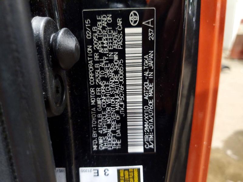 Aukcja sprzedaży 2015 Scion Tc, vin: JTKJF5C76FJ008575, numer aukcji: 70783226