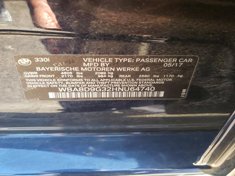 Aukcja sprzedaży 2017 Bmw 330, vin: WBA8D9G32HNU64740, numer aukcji: 67811706