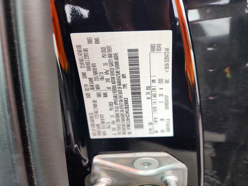 Aukcja sprzedaży 2019 Ford Escape, vin: 1FMCU9HD3KUB29063, numer aukcji: 69978356
