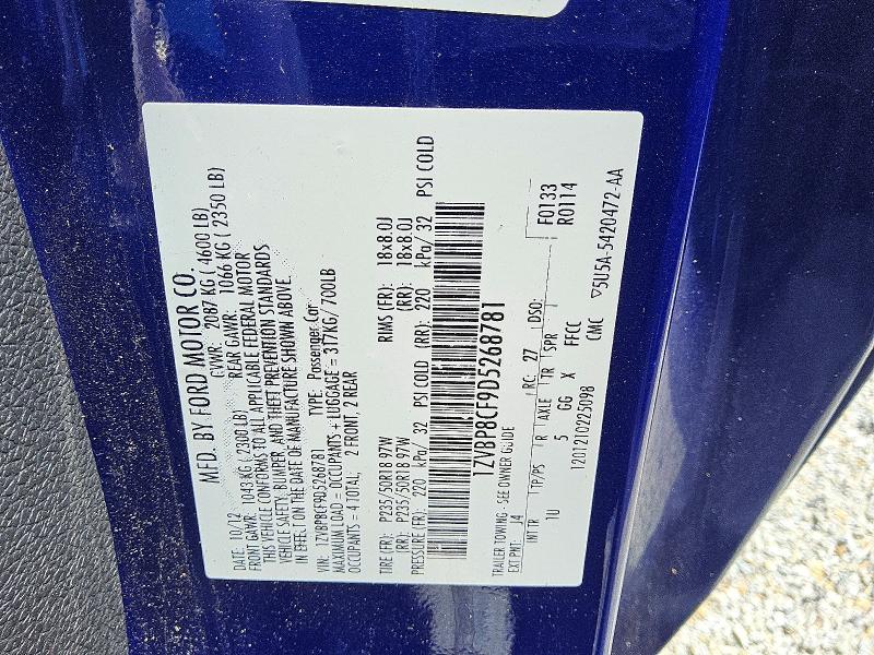 2013 Ford Mustang მანქანა იყიდება აუქციონზე, vin: 1ZVBP8CF9D5268781, აუქციონის ნომერი: 66930726