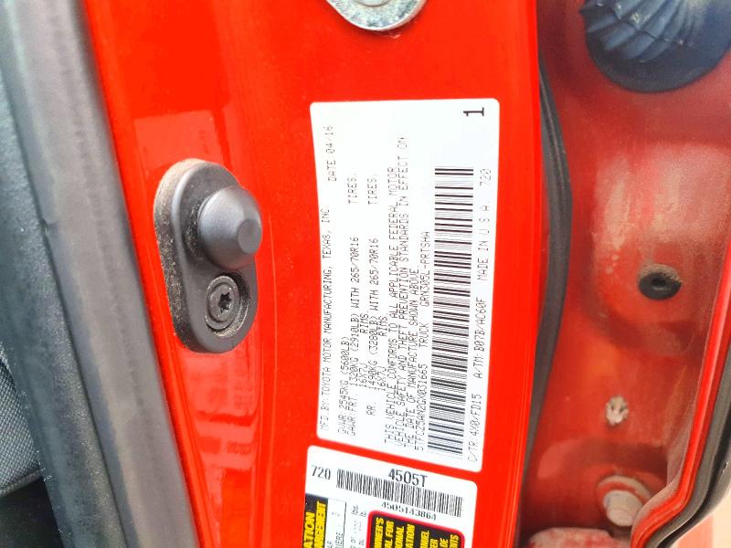 68366666 :رقم المزاد ، 5TFCZ5AN2GX031665 vin ، 2016 Toyota Tacoma مزاد بيع
