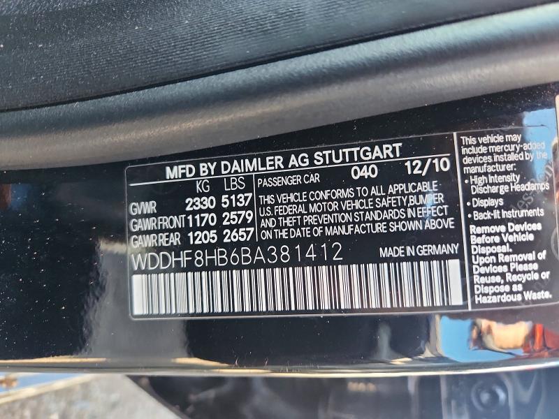 Aukcja sprzedaży 2011 Mercedes-benz E, vin: WDDHF8HB6BA381412, numer aukcji: 67717846