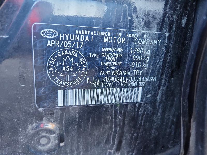 Продаж на аукціоні авто 2018 Hyundai Elantra, vin: KMHD84LF3JU448028, номер лоту: 70043396