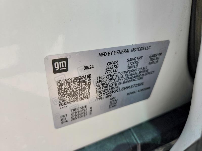 Aukcja sprzedaży 2024 Cadillac Escalade, vin: 1GYS4KKL6RR371991, numer aukcji: 70834226