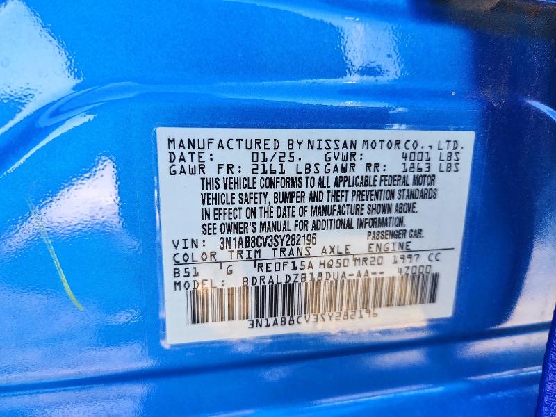 Продажа на аукционе авто 2025 Nissan Sentra, vin: 3N1AB8CV3SY282196, номер лота: 67264936