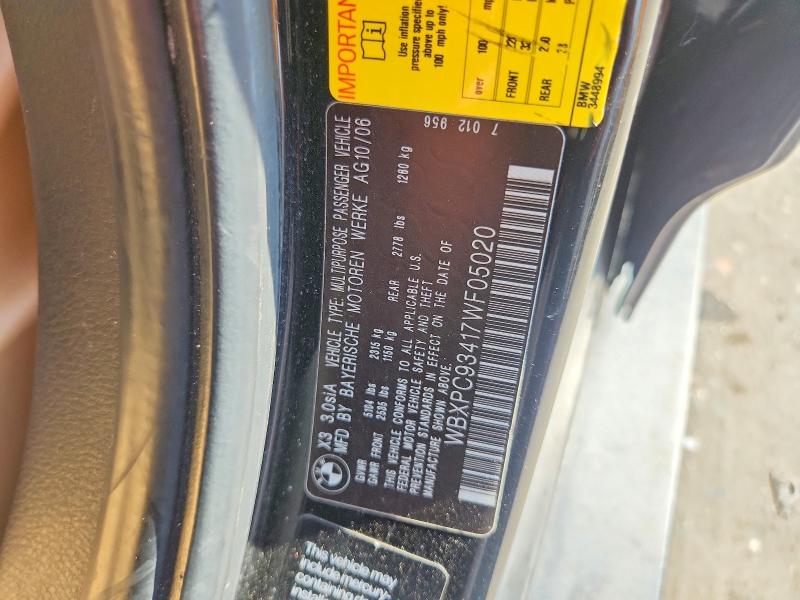 Aukcja sprzedaży 2007 Bmw X3, vin: WBXPC93417WF05020, numer aukcji: 68849726