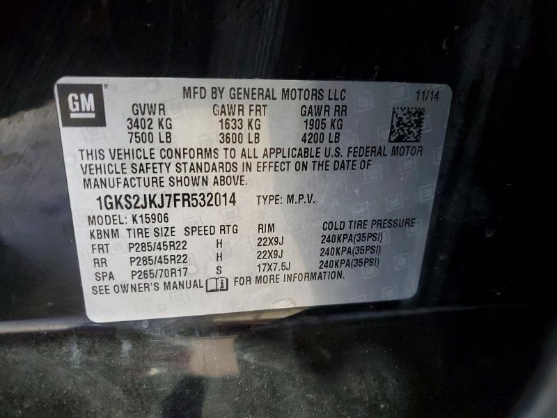 Aukcja sprzedaży 2015 Gmc Yukon Xl, vin: 1GKS2JKJ7FR532014, numer aukcji: 68080896