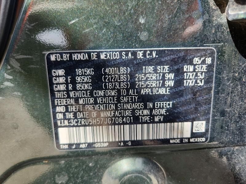 Aukcja sprzedaży 2018 Honda Hr-v, vin: 3CZRU5H57JG706401, numer aukcji: 70653946