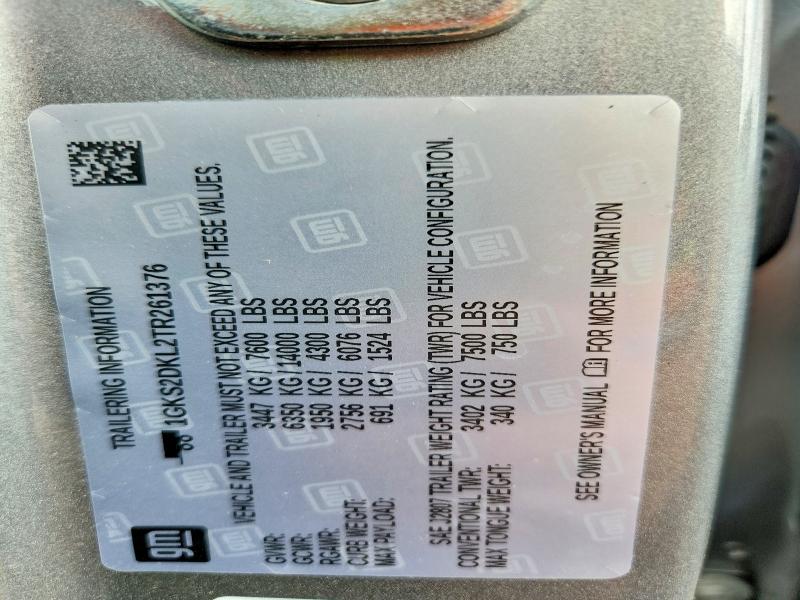 Продаж на аукціоні авто 2026 Gmc Yukon, vin: 1GKS2DKL2TR261376, номер лоту: 68324796